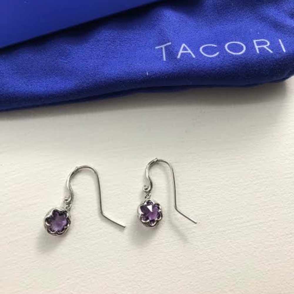 Tacori Amethyst Crescent Drop Earrings